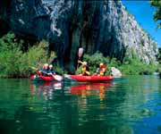 canoe on the cetina river